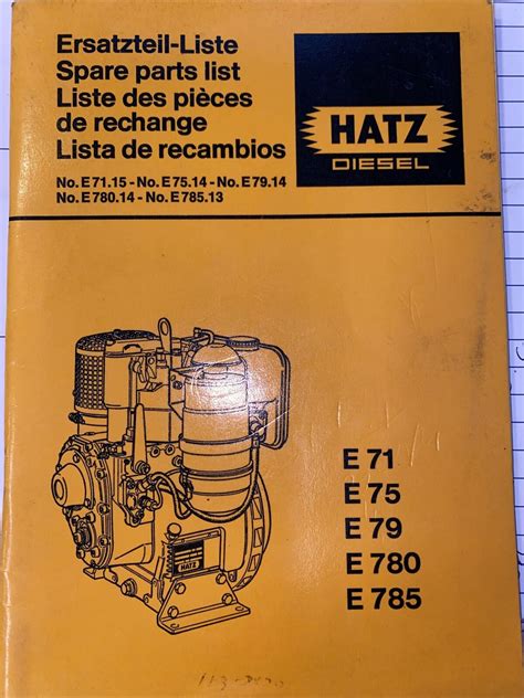 Read Online Hatz Diesel Repair Manual E79 