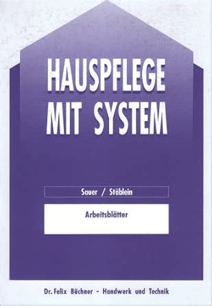 hauspflege mit system arbeitsblatter
