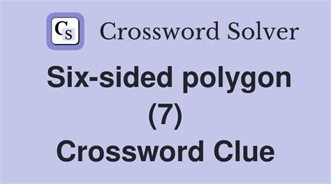 having six sides crossword clue - gusl.ca