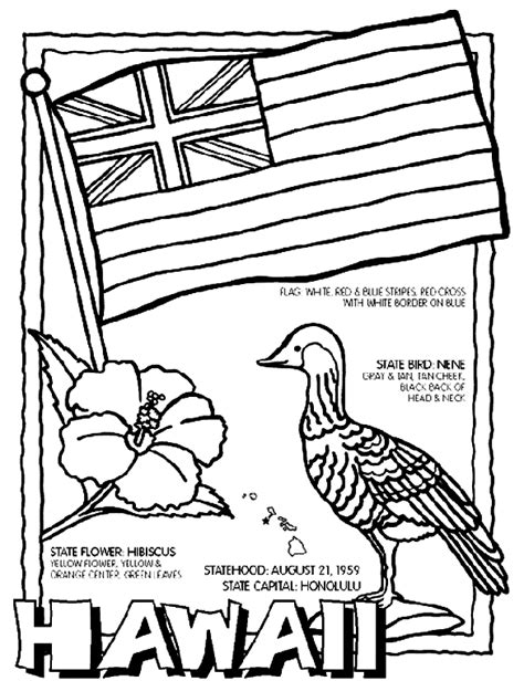 Hawaii State Symbols Coloring Page Hawaii State Bird Coloring Page - Hawaii State Bird Coloring Page