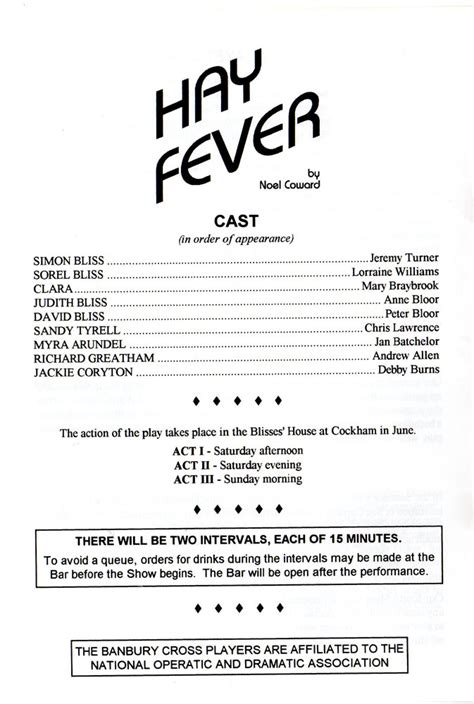 Hay Fever Play Script