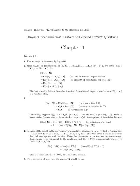 Hayashi Econometrics