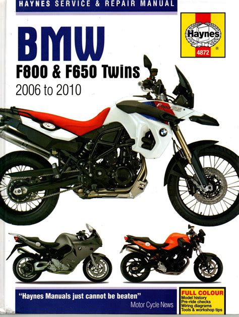 Read Haynes Bmw 2006 2010 F800 F650 Twins Service Repair Manual 4872 