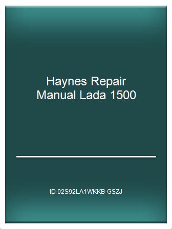 Read Haynes Repair Manual Lada 1500 