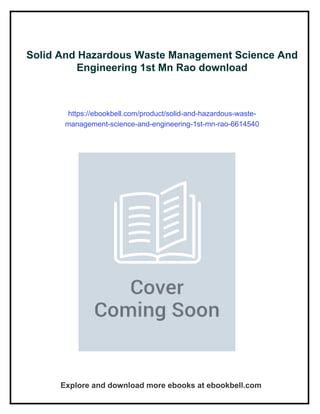 Hazardous Waste Management Engineering 1st Edition