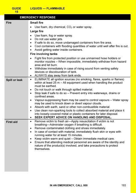 Read Hb 76 Emergency Response Guide 