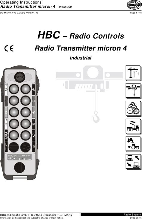 Hbc Radiomatic Manual