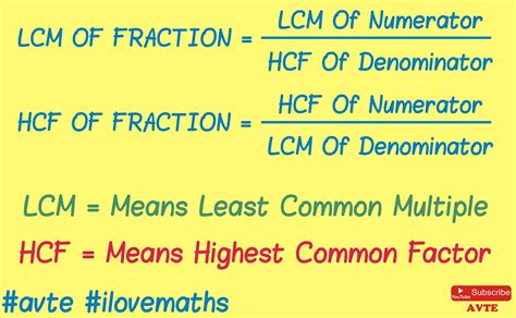 Hcf And Lcm Of Fractions Onlinemath4all Lcm Method For Fractions - Lcm Method For Fractions