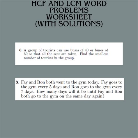 Download Hcf And Lcm Word Problems Pdfsdocuments2 