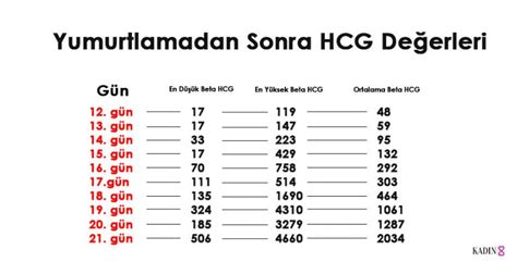 hcg değeri hesaplama