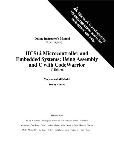 Hcs12 Microcontroller Embedded Systems Solution Manual