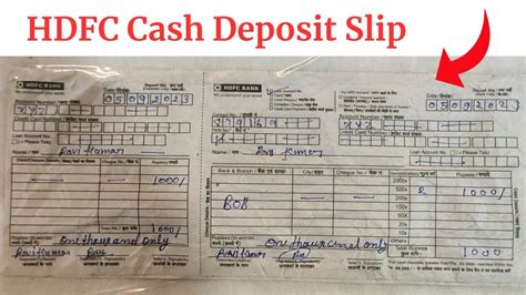 Hdfc Deposit Slip
