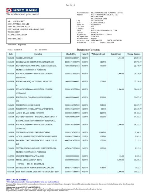 Hdfc Statement Download