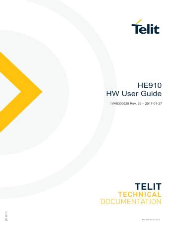 Full Download He910 Hardware User Guide 