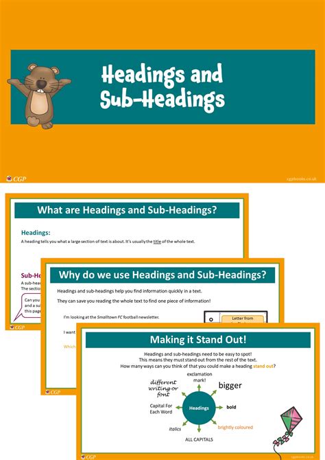 Headings And Subheadings Year 3 Cgp Plus Headings And Subheadings Ks2 - Headings And Subheadings Ks2