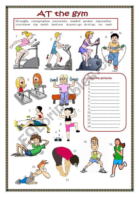 Health Fitness Esl Actions Worksheets Video Games 187 5 Components Of Fitness Worksheet - 5 Components Of Fitness Worksheet