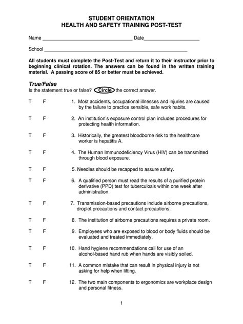 Download Health And Safety Exam Papers 