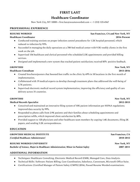 Healthcare Administrator Resume Sample Mintresume Healthcare Administrator Resume - Healthcare Administrator Resume