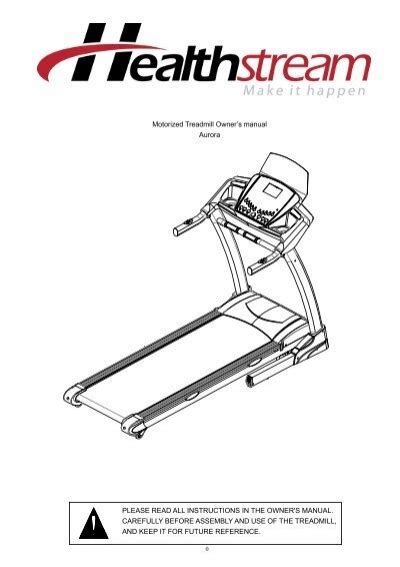 Full Download Healthstream Gold Series Treadmill Manual 