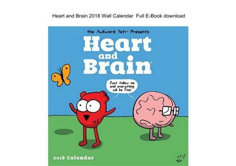 Heart And Brain 2018 Wall Calendar