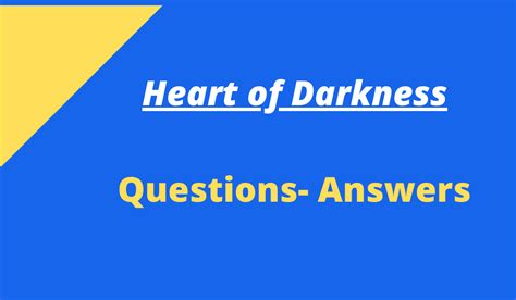 heart of darkness ap questions and answers