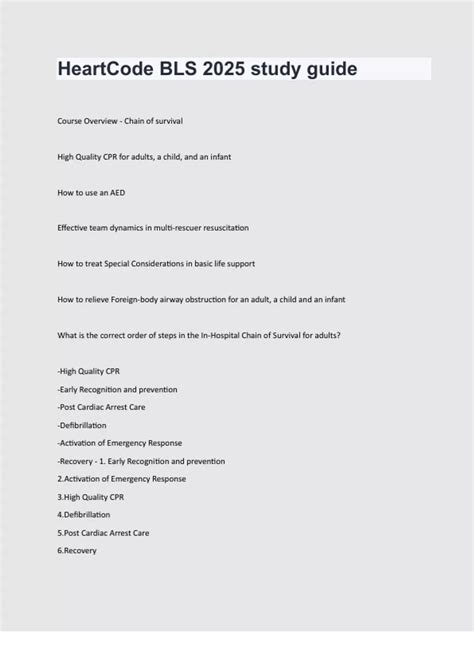 Read Online Heartcode Bls Study Guide 