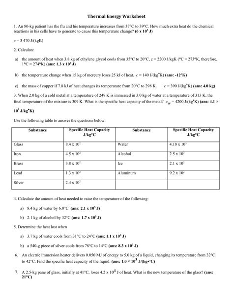 Heat And Heat Technology Answer Key