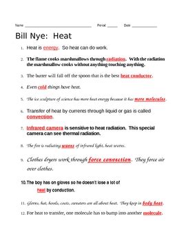 heat bill nye answer