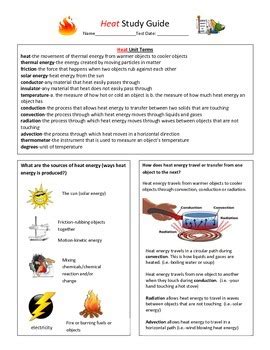 heat study guide third grade