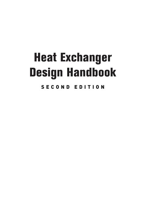 Read Online Heat Exchanger Design Handbook Second Edition Bing 