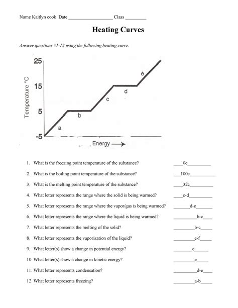 Heating Curve Worksheet Name Kaitlyn Cook Date Studocu Chemistry Heating Curve Worksheet Answers - Chemistry Heating Curve Worksheet Answers