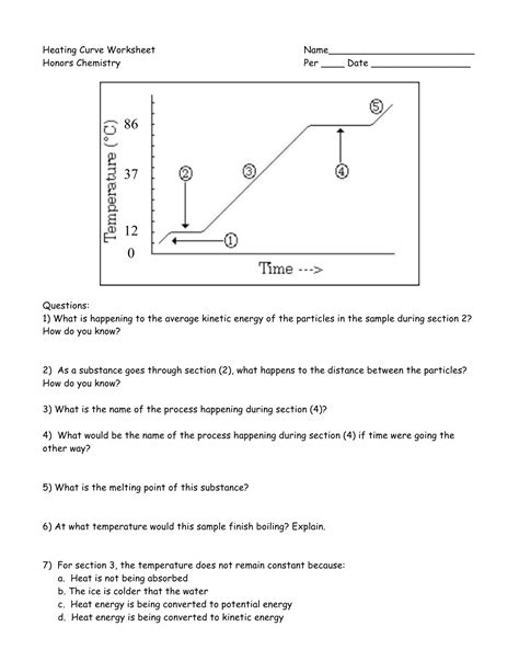 Heating Curves Worksheet Answer Questions 1 11 Using A Heating Curve Worksheet Answers - A Heating Curve Worksheet Answers