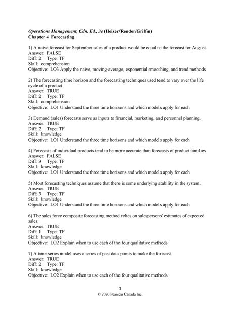 Heizer Chapter 4 Solutions