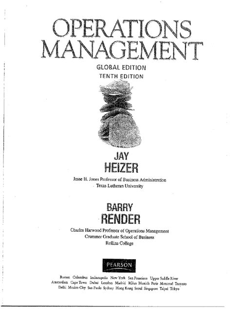 Heizer Render Operations Management 10 E Answers Bing 2