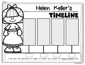 Helen Keller Timeline Free Teaching Resources Tpt Helen Keller Timeline Worksheet - Helen Keller Timeline Worksheet