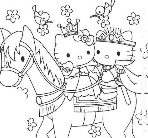 hello kitty and daniel coloring pages