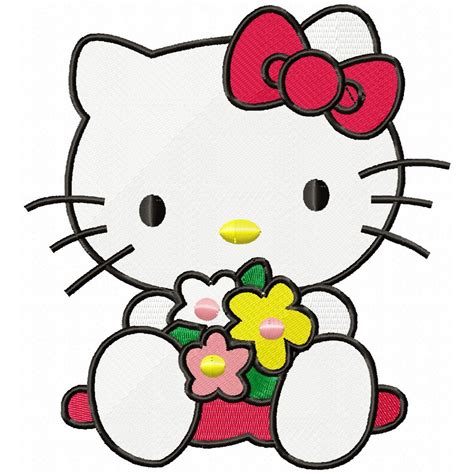  Hello Kitty With Flowers - Hello Kitty With Flowers