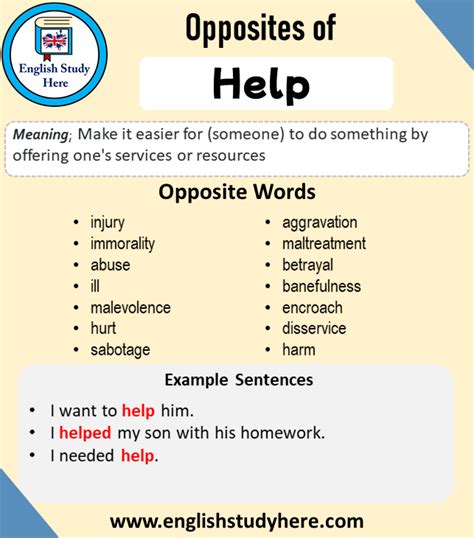 Help Antonym