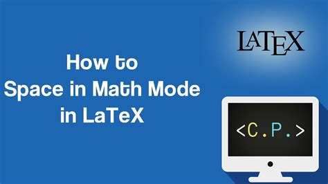 Help On Latex Spacing In Math Mode Math Mode - Math Mode