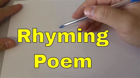 Help Writing A Rhyming Poem Tips For Students Writing Rhyming Poems - Writing Rhyming Poems