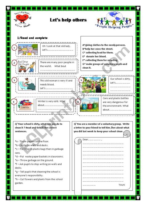 Helping Others Live Worksheets Helping Others Worksheet - Helping Others Worksheet