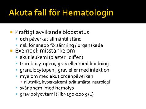 hematologisk sjukdom