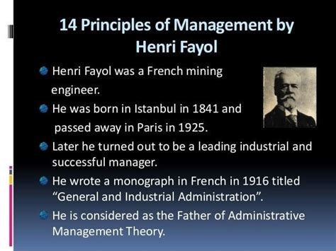 henri fayol biography summary form