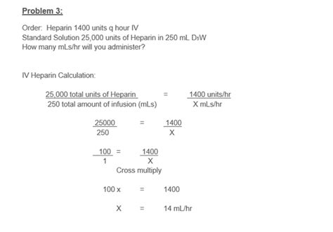 Heparin Drip Calculations