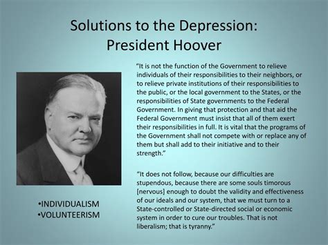 Herbert Hooveru0027s Response To The Great Depression Lesson Plans On The Great Depression - Lesson Plans On The Great Depression