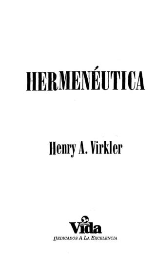 hermeneutica henry virkler pdf