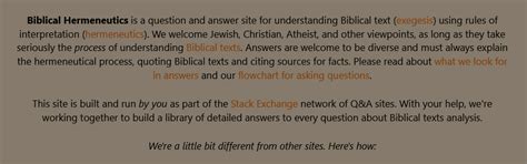 Hermeneutics Stack Exchange