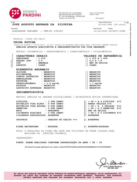 Hermes Pardini Resultado Exames
