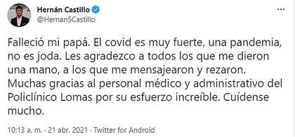 Hernan Castillo Twitter