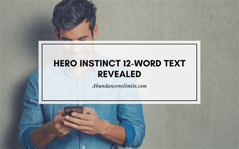 hero instinct 12 word text